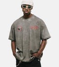 Monoic - Camiseta Oversized Monoic Eagle - Gris Desgastado