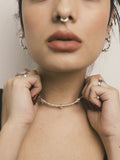 SKULL | Choker Púas (PLATEADO)