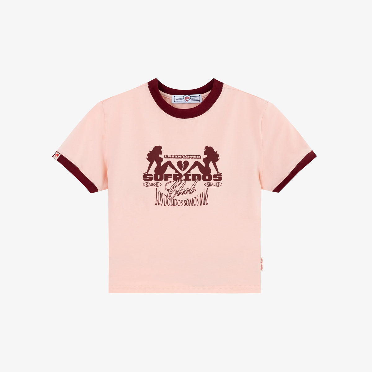LATIN LOVER | BABY TEE SUFRIDOS CLUB ROSADO VINO