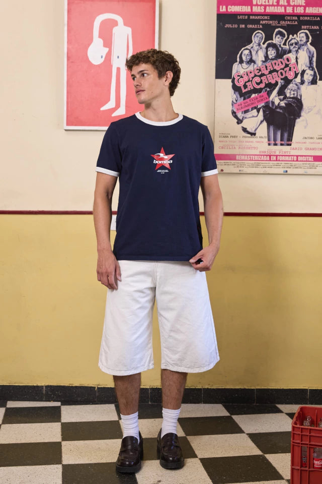 BOMBA | REMERA REGULAR FIT AZUL - ICON STAR